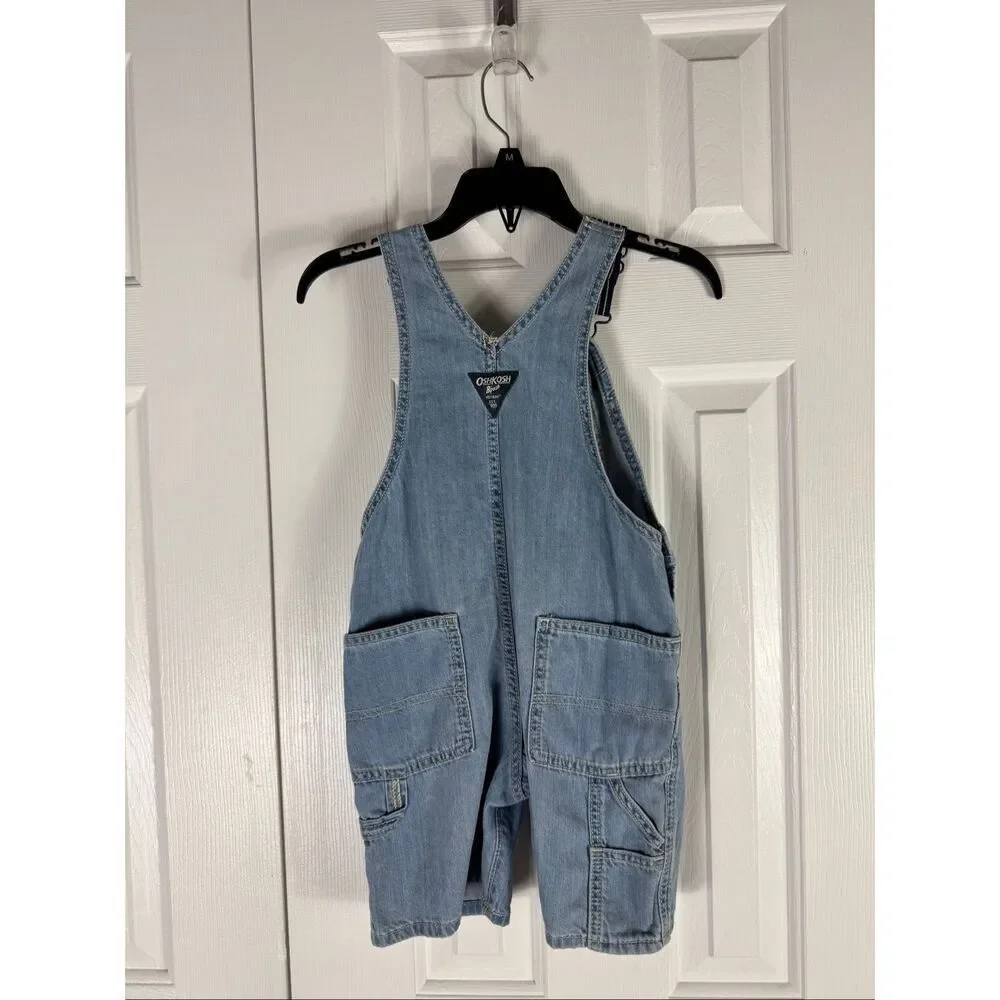 Oshkosh Boys Denim Shortalls Size 5t